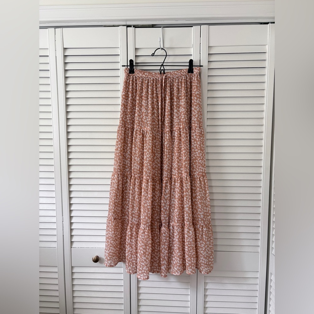 Aerie Floral Midi Skirt